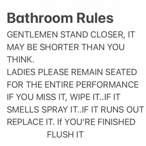 New Framed Wall Art READ (Bathroom Rules) - Picture 2 of 4